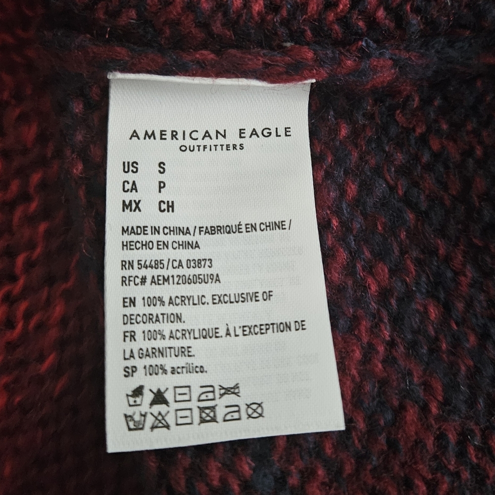 American Eagle Boxy Striped Acrylic Crewneck Sweater - Picture 8 of 9
